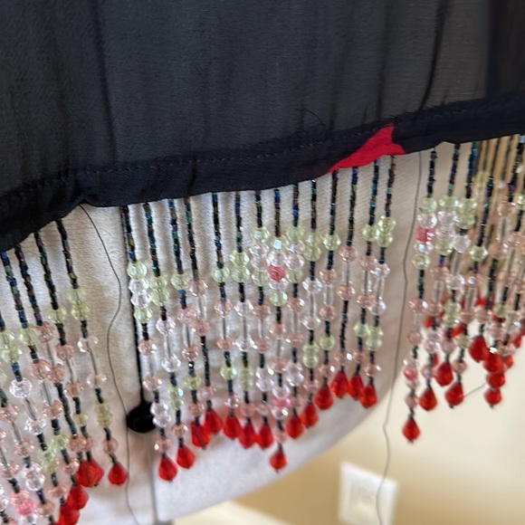 Magic of the moon Beaded hem vintage floral blouse (C9) - Picture 5 of 8